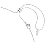 Matrix Tennis necklace Gradient of round cuts, Multicolored, Rhodium plated